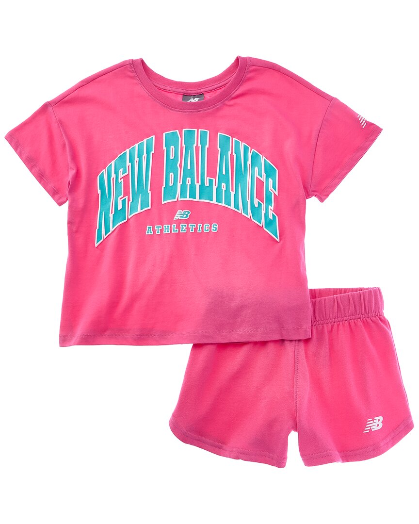 New Balance 2Pc T-Shirt & Fleece Short Set