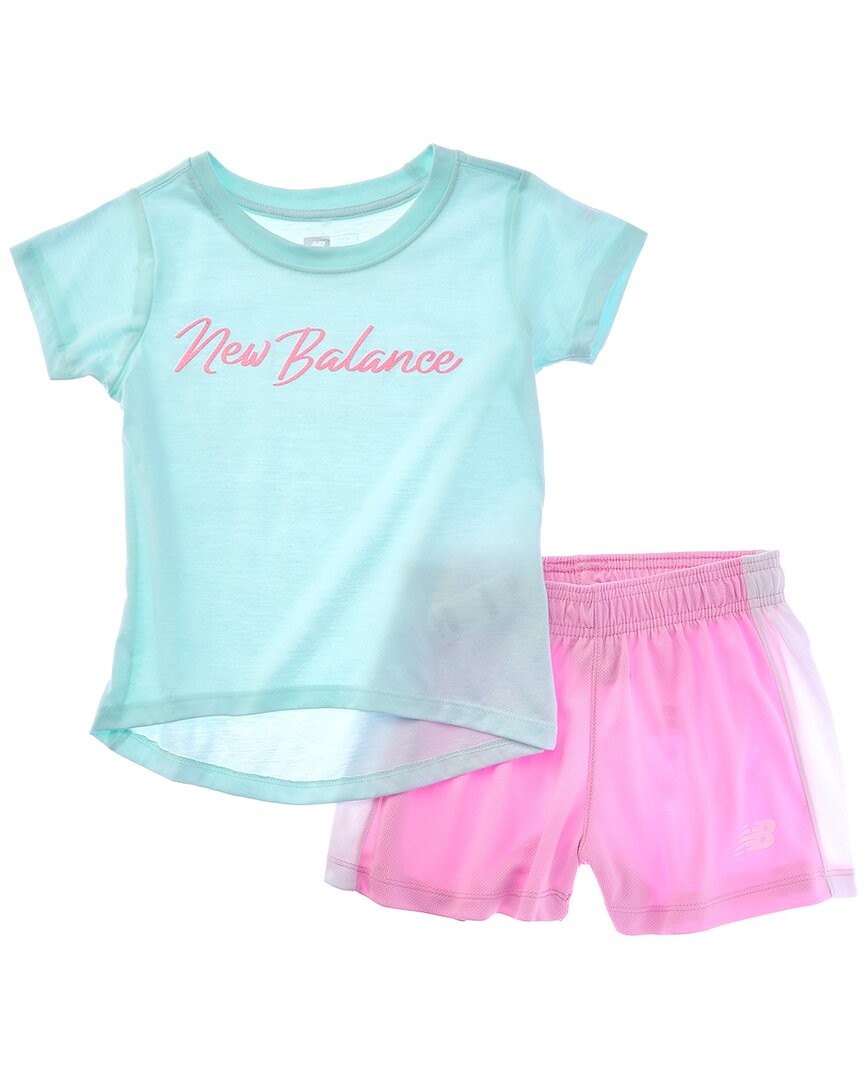 New Balance 2Pc T-Shirt & Mesh Short Set