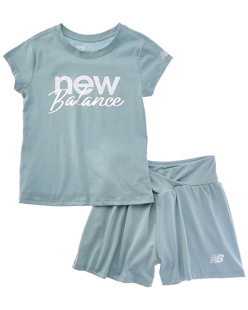 New Balance 2Pc T-Shirt & Flowy Short Set
