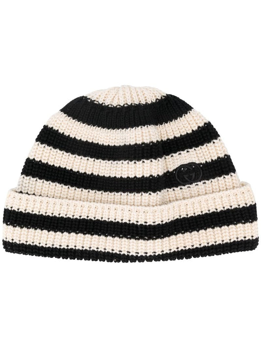 Gucci - striped beanie hat - men - Cotton - S, M, L - Black