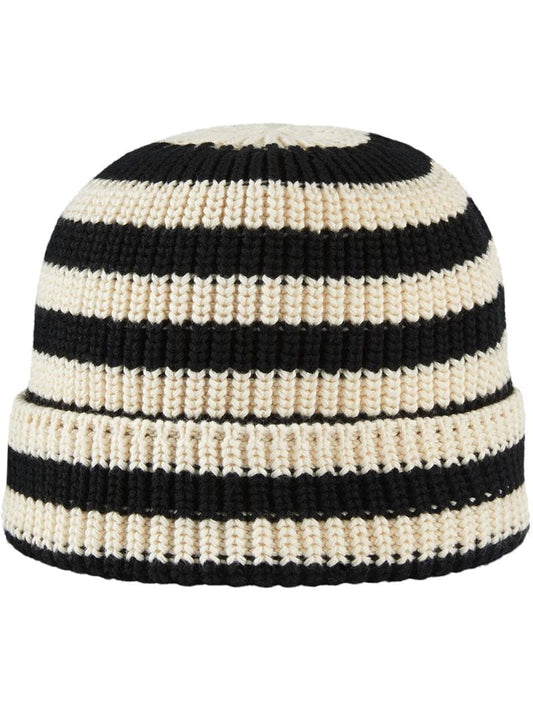 Gucci - striped knitted beanie - men - Cotton - S, M, L - Black