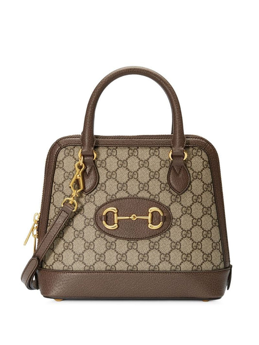 Gucci - Gucci 1955 Horsebit tote bag - women - Cotton/Leather/Canvas - One Size - NEUTRALS