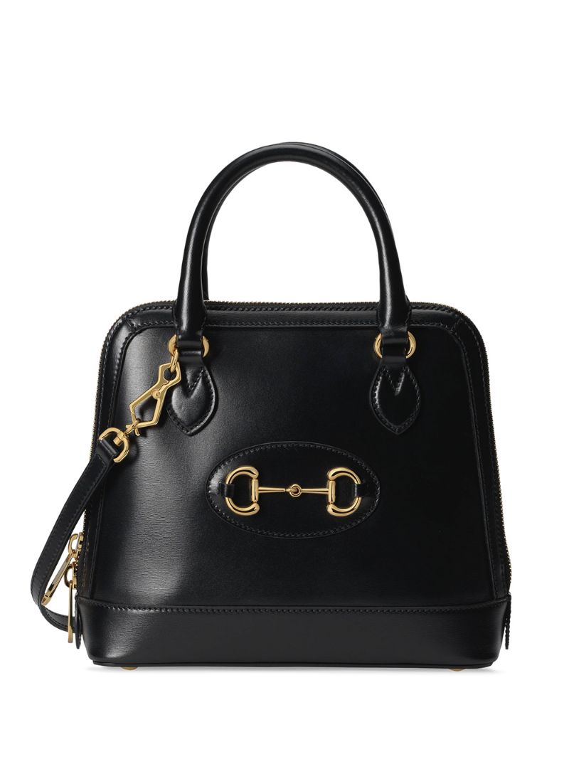 Gucci - Gucci 1955 Horsebit tote bag - women - Cotton/Leather/Gold Plated Metal - One Size - Black