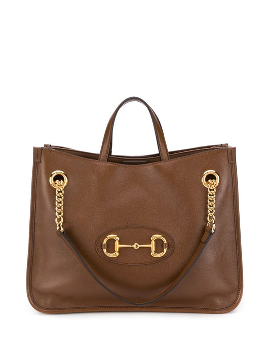Gucci - Gucci 1955 Horsebit tote bag - women - Horse Leather - One Size - Brown