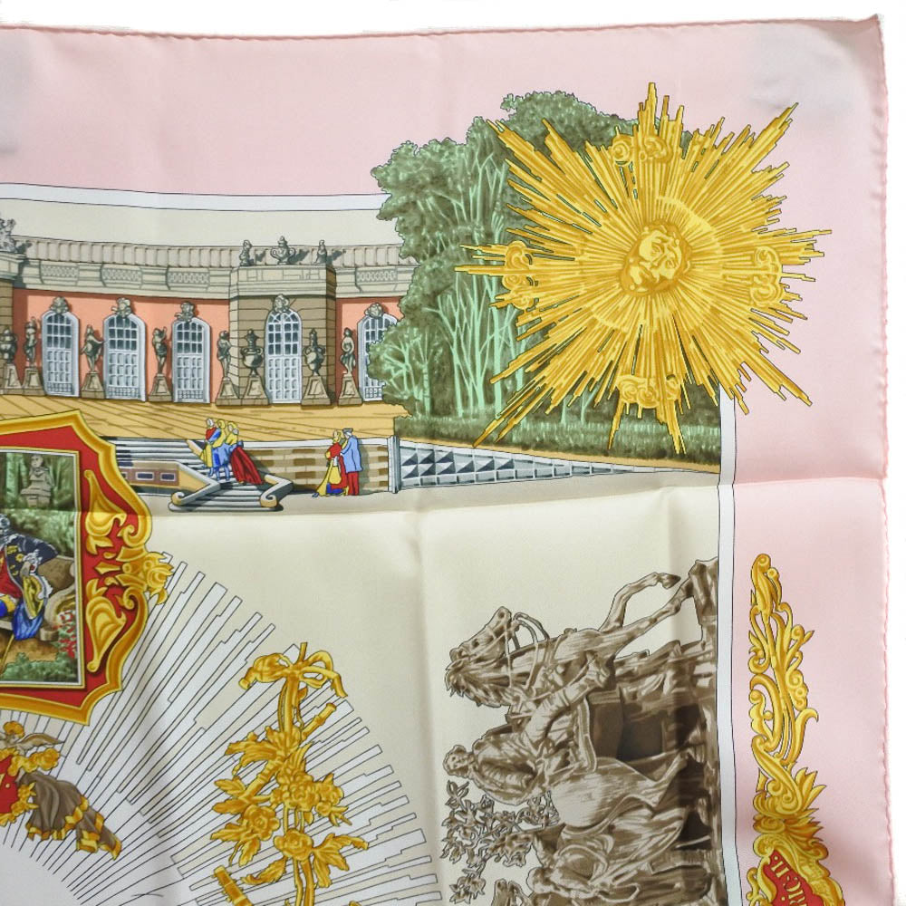 HERMES scarf silk pink SANSSOUCY Carre90 Women  d