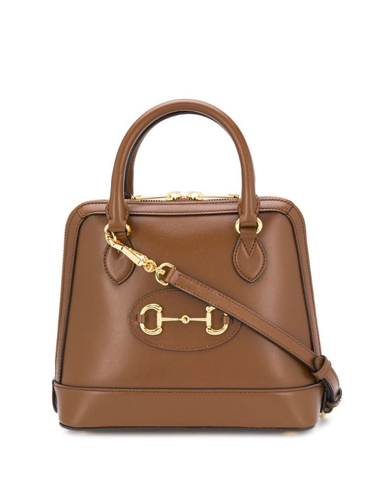 Gucci - Horsebit small top handle bag - women - Leather - One Size - Brown