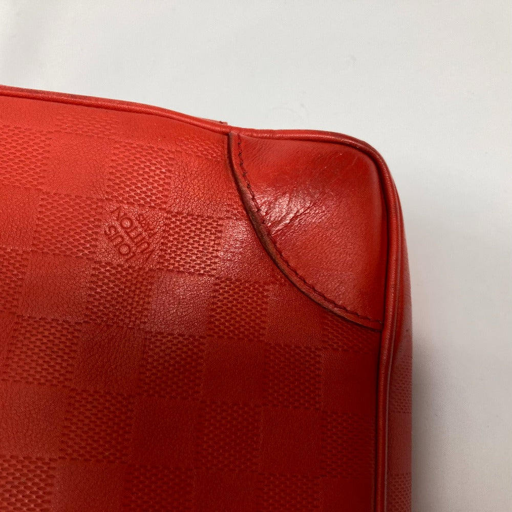 LOUIS VUITTON Business bag N41143 Damier Anfini Leather Red Damier Anfini Porto Document Voyage PDV mens  d