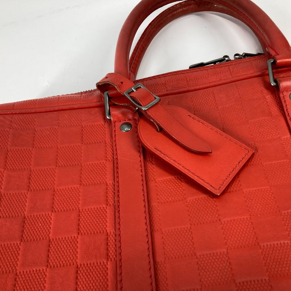 LOUIS VUITTON Business bag N41143 Damier Anfini Leather Red Damier Anfini Porto Document Voyage PDV mens  d