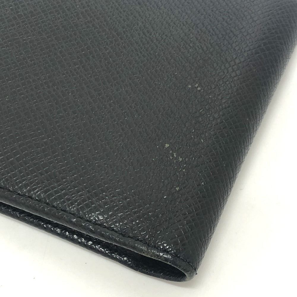 LOUIS VUITTON Folded wallet M30462 Taiga Leather black Porte Billets?Cartes Crdit