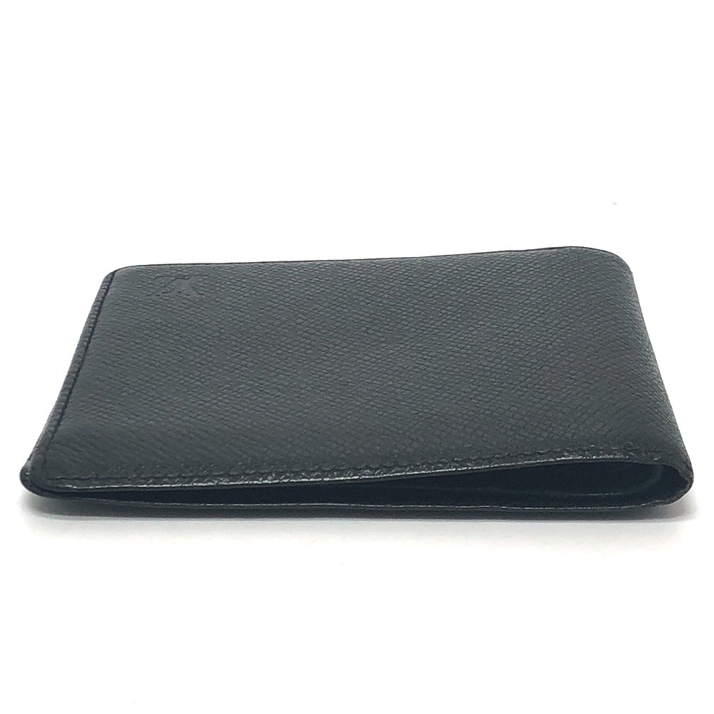 LOUIS VUITTON Folded wallet M30462 Taiga Leather black Porte Billets?Cartes Crdit