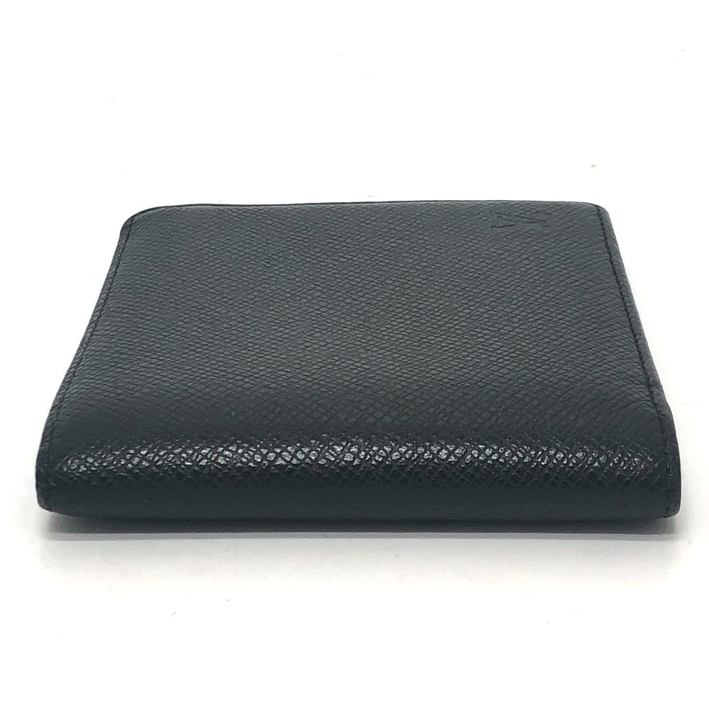 LOUIS VUITTON Folded wallet M30462 Taiga Leather black Porte Billets?Cartes Crdit