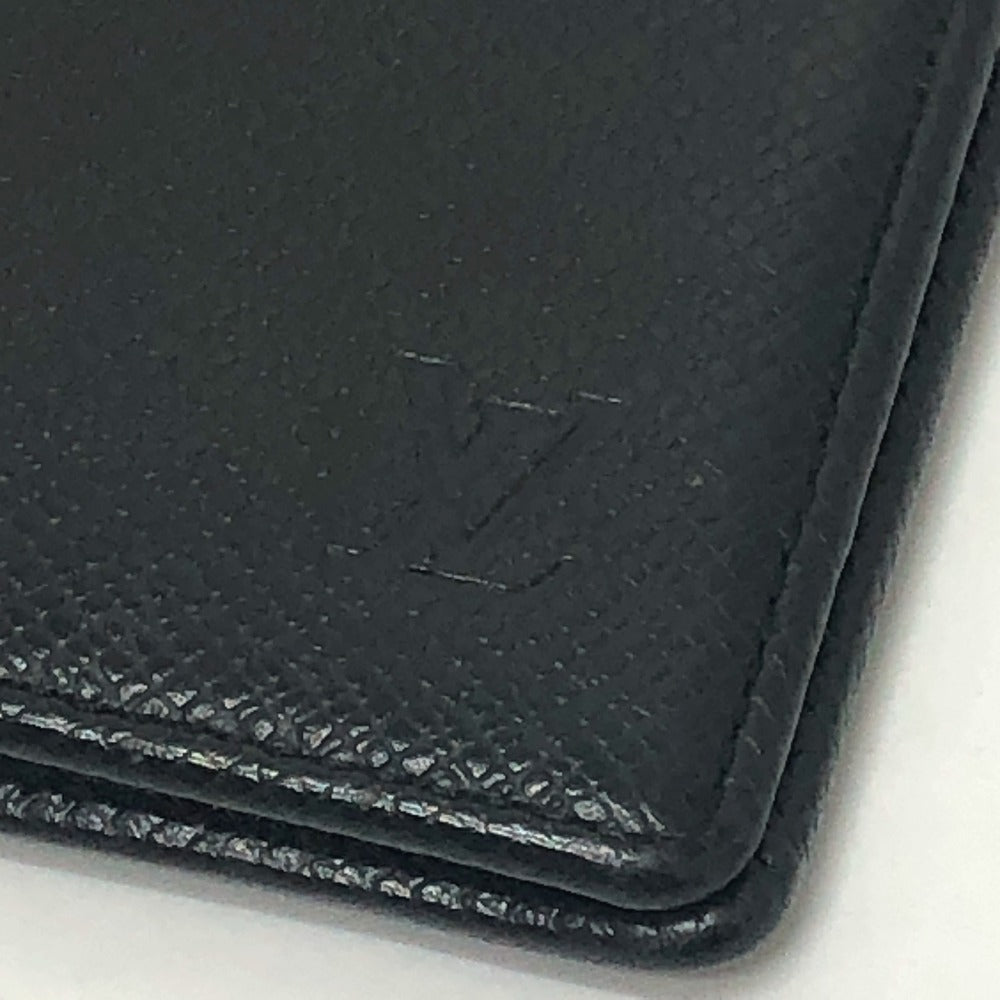 LOUIS VUITTON Folded wallet M30462 Taiga Leather black Porte Billets?Cartes Crdit