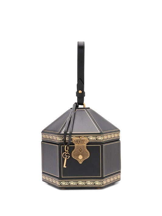 Gucci - mini geometric top handle bag - women - Calf Leather - One Size - Black