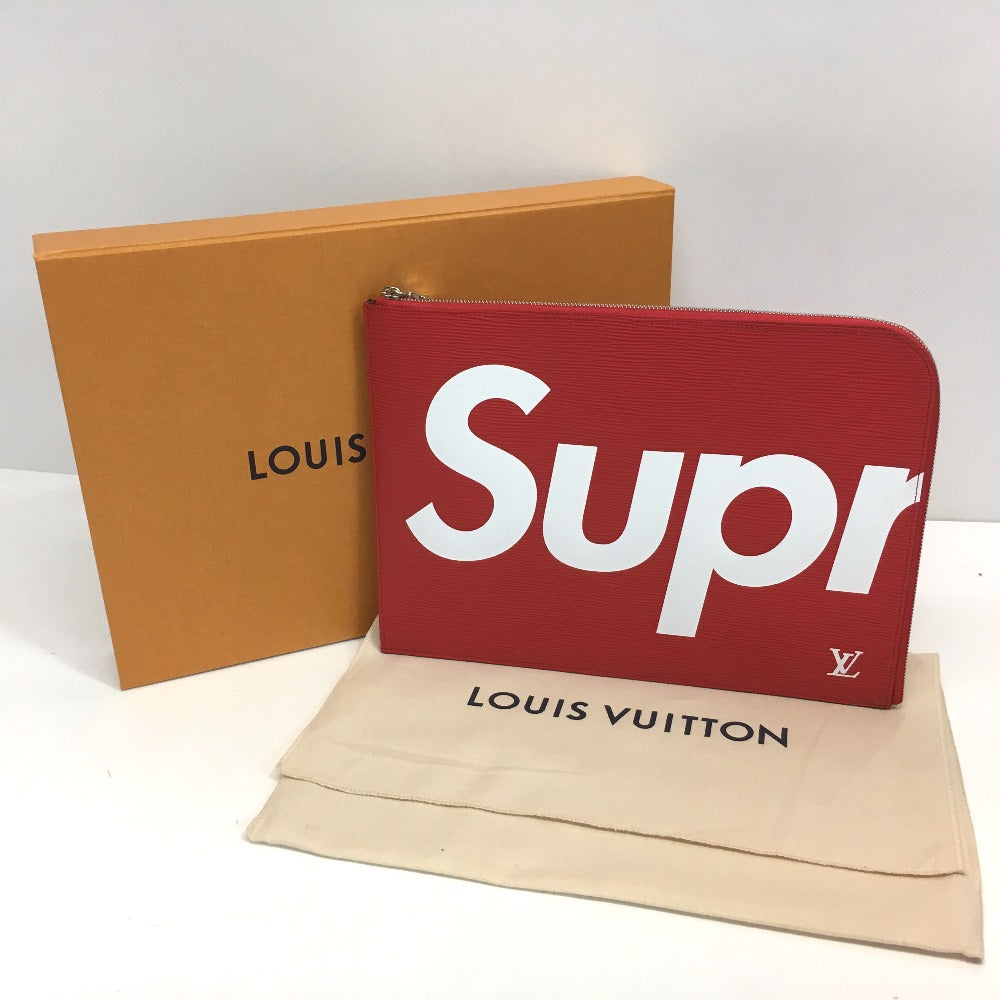 LOUIS VUITTON Clutch bag M67722 Epi Leather Red Louis Vuitton x Supreme Epi Pochette Joule GM unisex(Unisex)  d