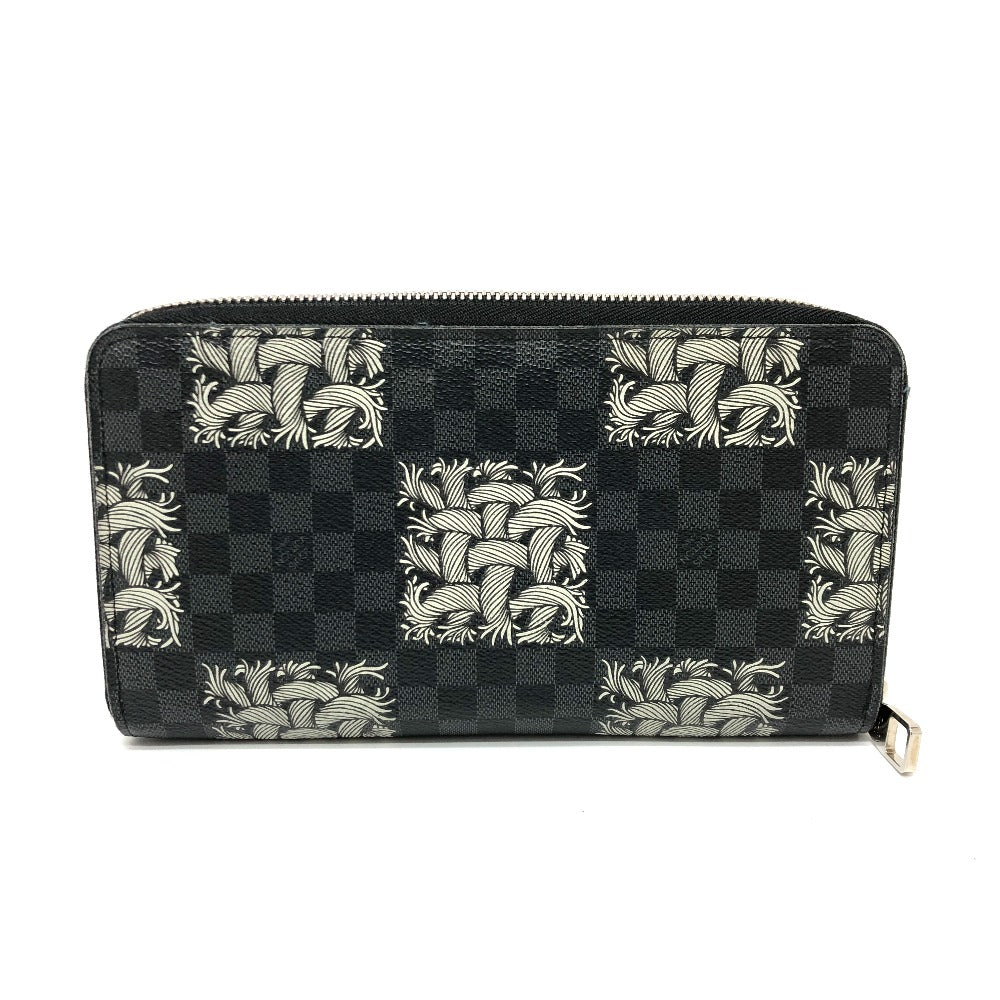 LOUIS VUITTON Long Wallet Purse ‚m61214  Damier Grafitto Canvas black Graphite Christopher nemes mens