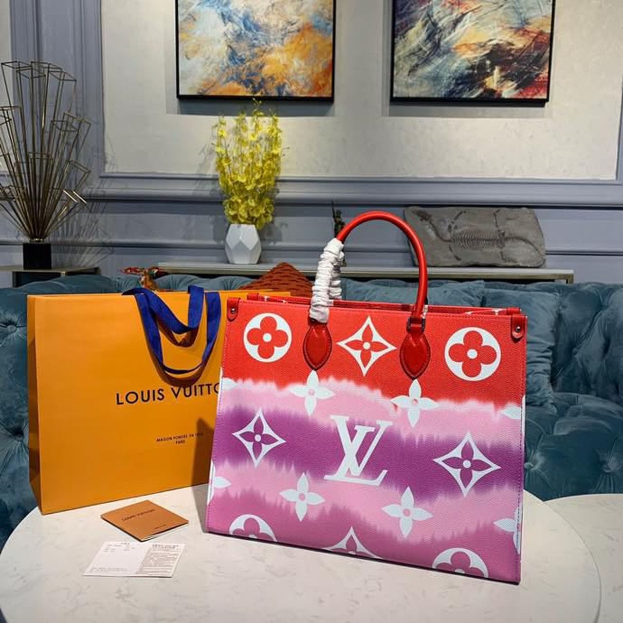 Top Quality Escale Onthego GM Tote Bag Red For Women,  Shoulder Bags 16.1in/41cm Top Quality M45121