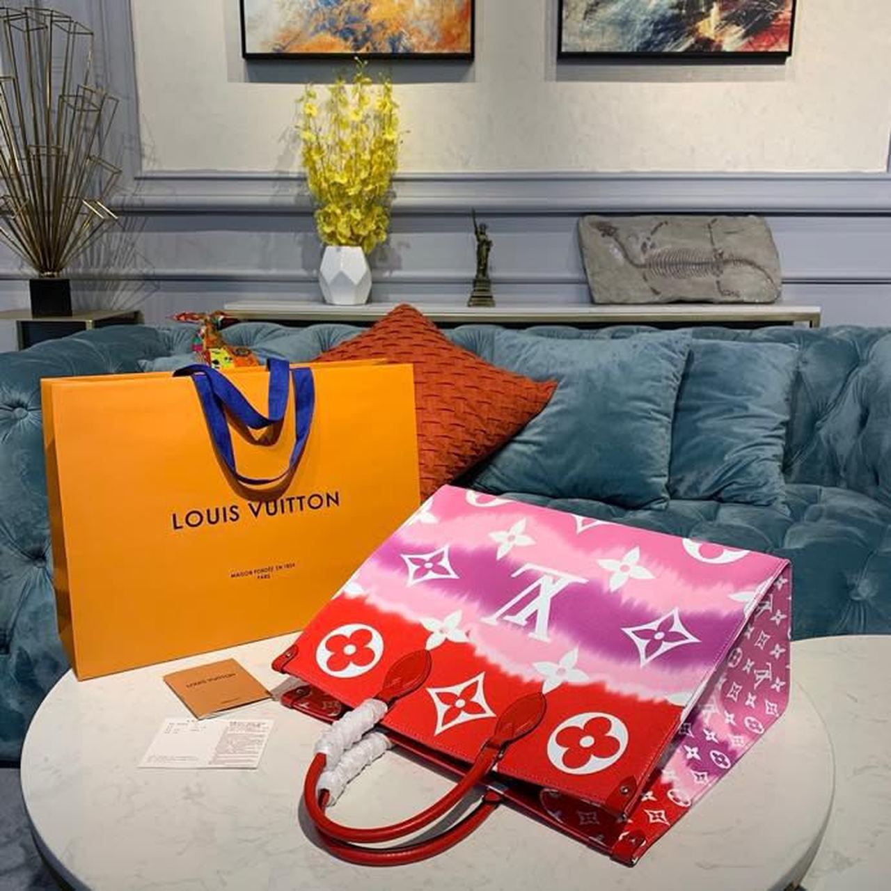 Top Quality Escale Onthego GM Tote Bag Red For Women,  Shoulder Bags 16.1in/41cm Top Quality M45121