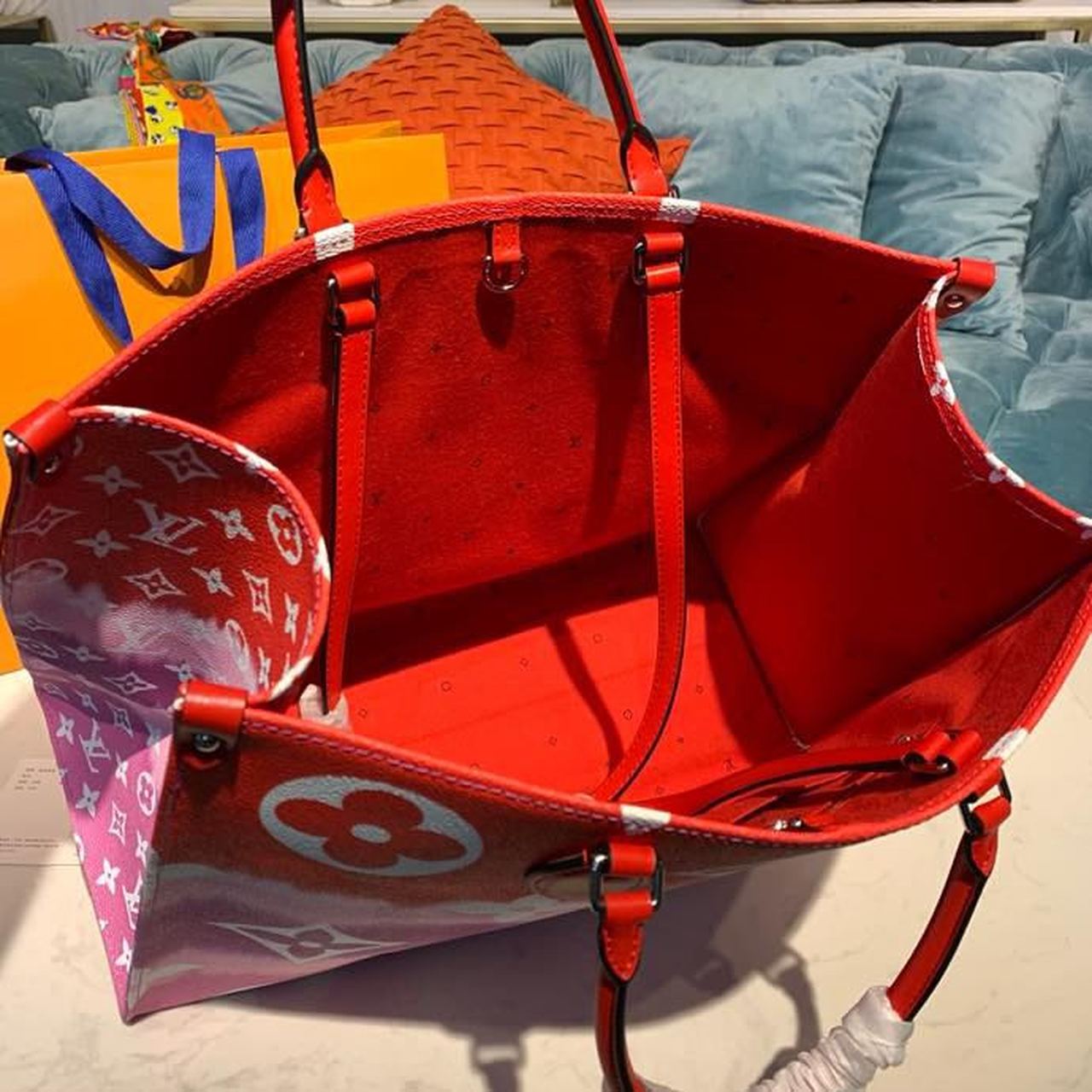 Top Quality Escale Onthego GM Tote Bag Red For Women,  Shoulder Bags 16.1in/41cm Top Quality M45121