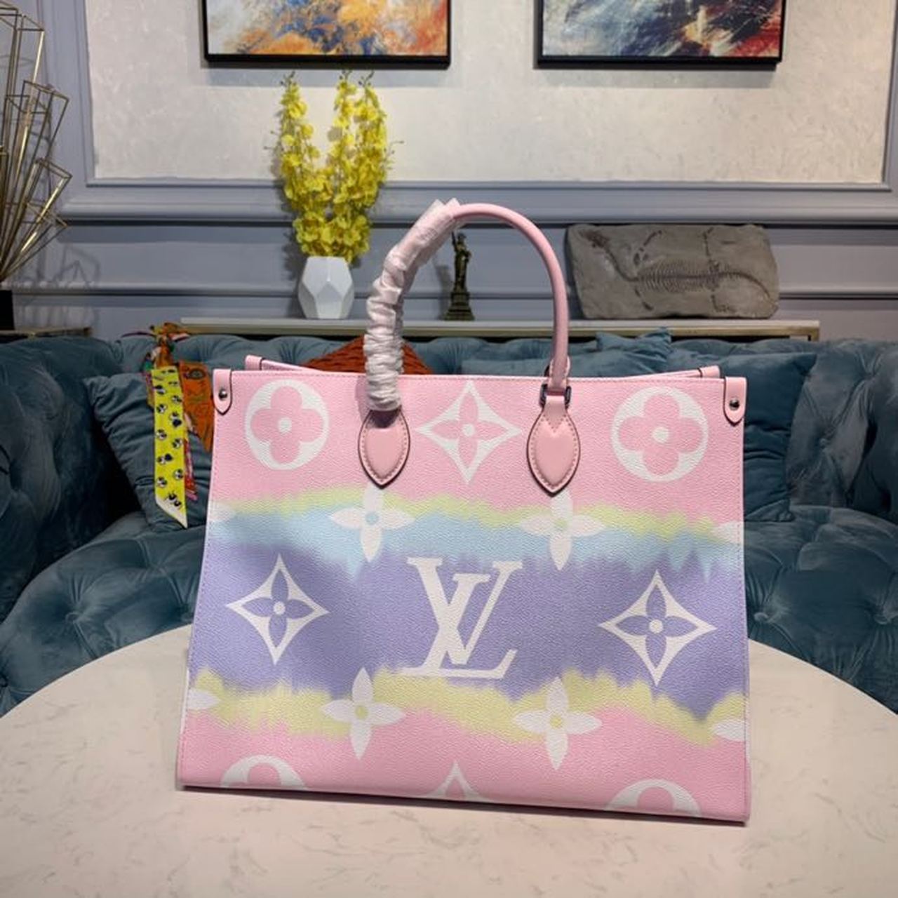 Top Quality Escale OnTheGo GM Tote Bag Monogram Canvas Pastel Pink For Women,  Shoulder Bags 16.1in/41cm Top Quality M45119