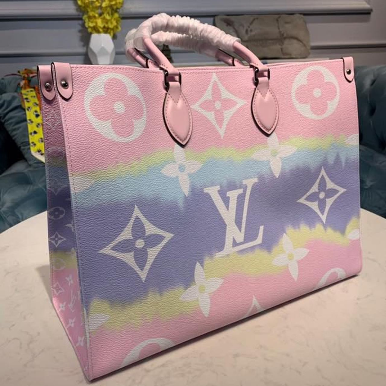 Top Quality Escale OnTheGo GM Tote Bag Monogram Canvas Pastel Pink For Women,  Shoulder Bags 16.1in/41cm Top Quality M45119