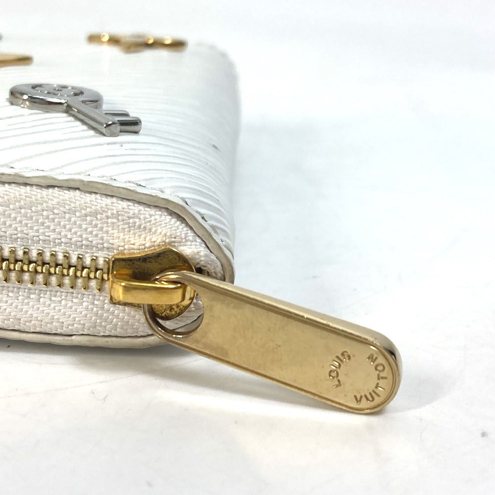 LOUIS VUITTON Coin case M63994 Epi Leather white epi love lock Zip around purse Women