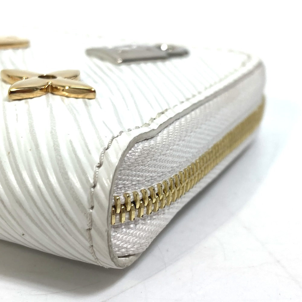 LOUIS VUITTON Coin case M63994 Epi Leather white epi love lock Zip around purse Women  d