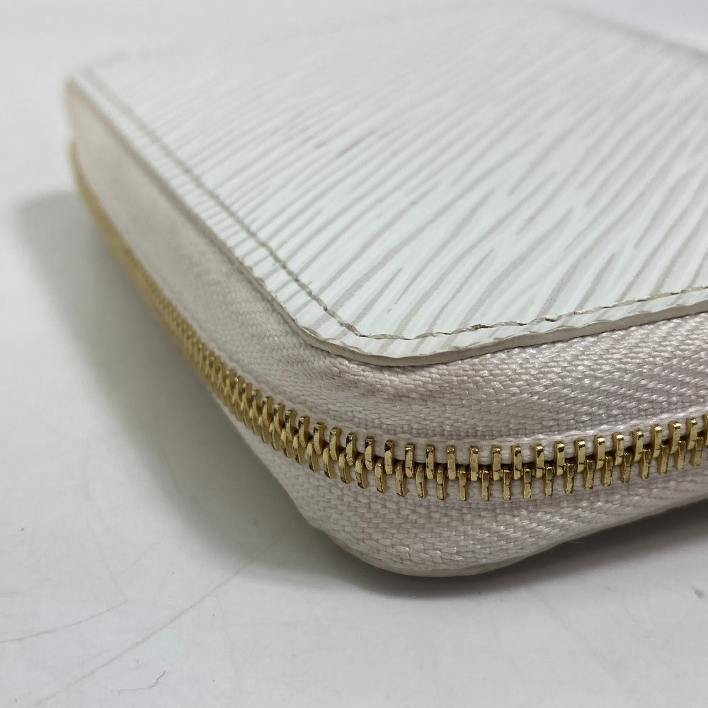 LOUIS VUITTON Coin case M63994 Epi Leather white epi love lock Zip around purse Women  d