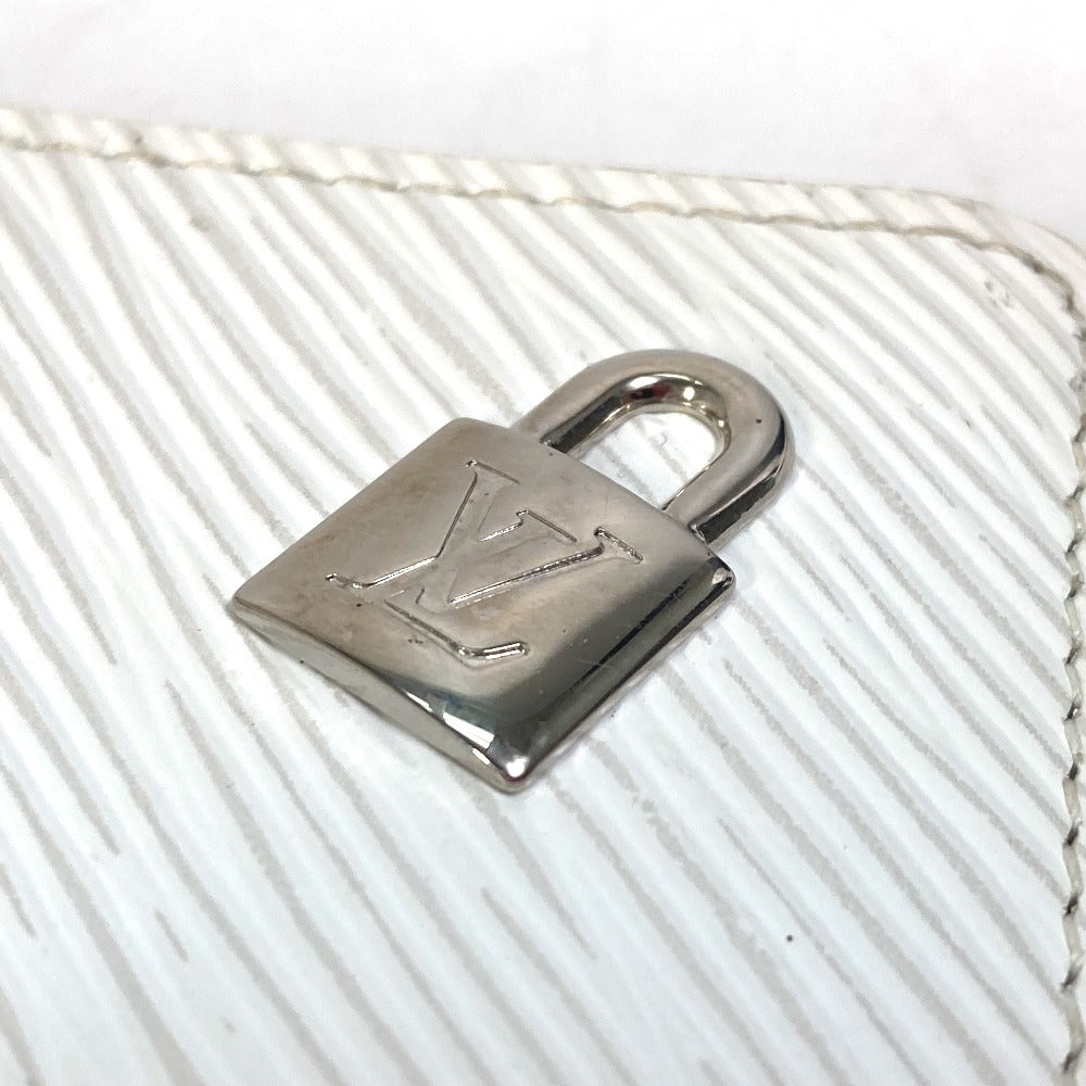 LOUIS VUITTON Coin case M63994 Epi Leather white epi love lock Zip around purse Women  d