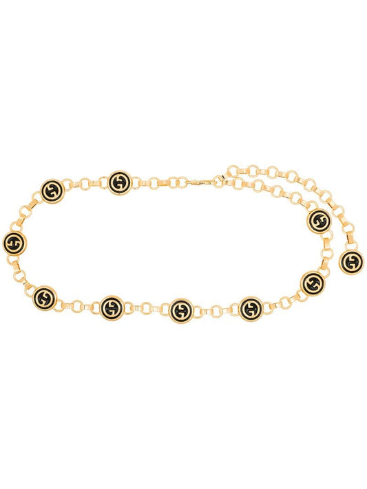 Gucci - logo-embellished gold-tone chain belt - women - Brass - 65, 80 - Metallic