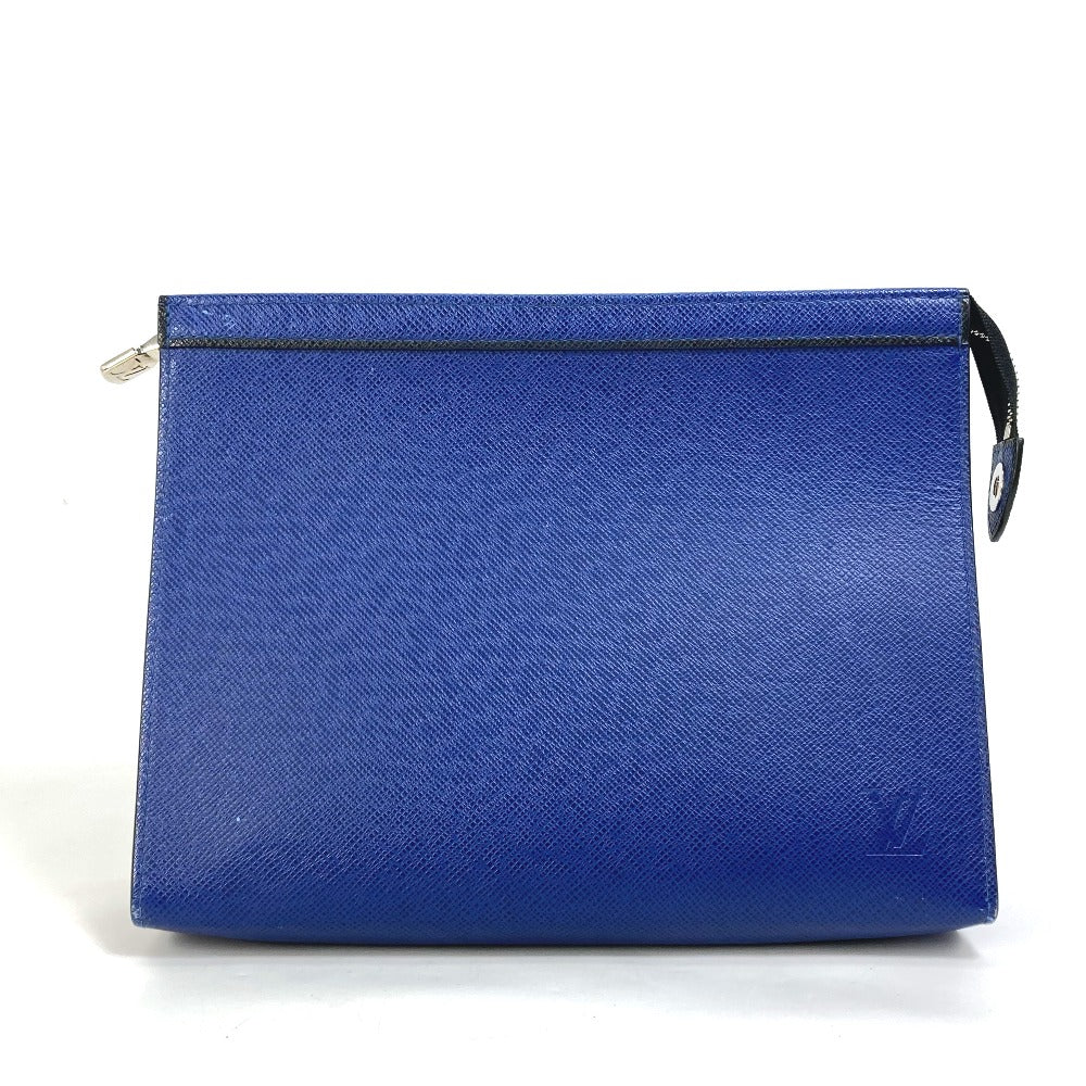 LOUIS VUITTON business bag M30575 Taiga Leather blue Taiga Pochette Voyage MM mens  d