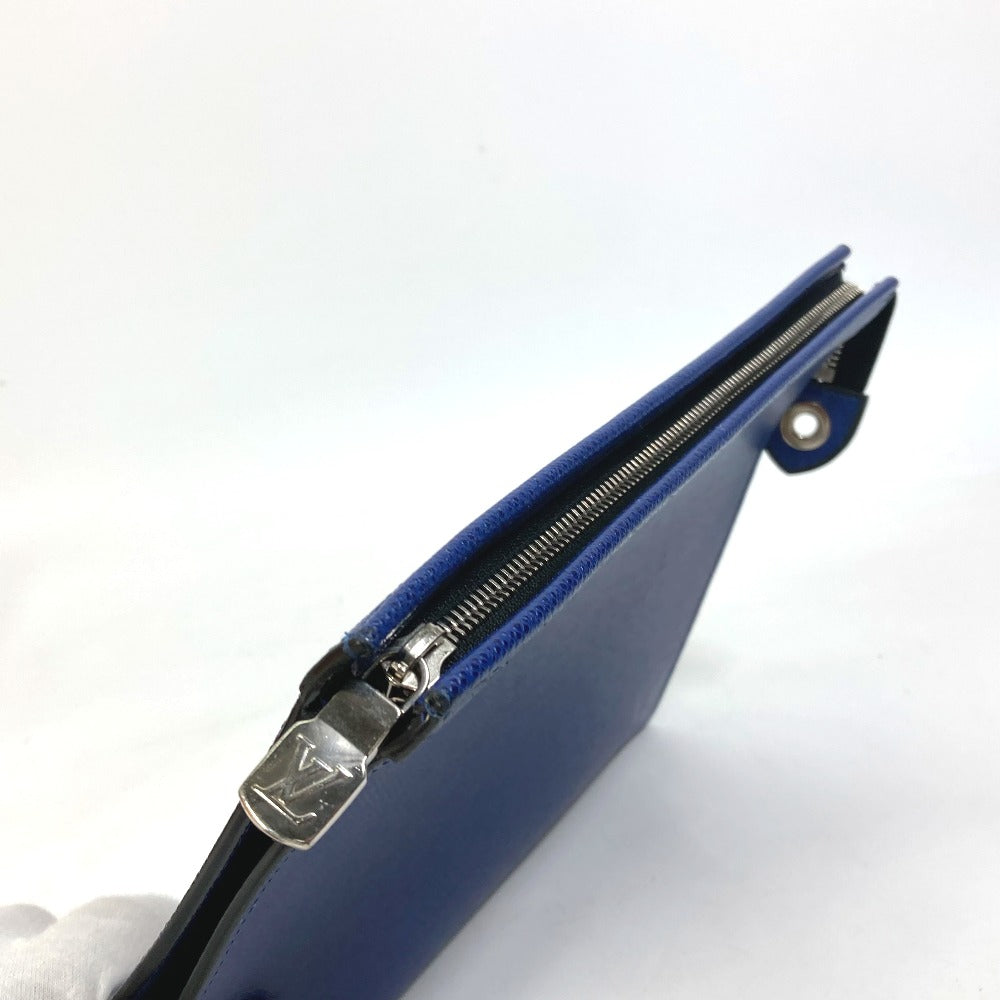 LOUIS VUITTON business bag M30575 Taiga Leather blue Taiga Pochette Voyage MM mens  d