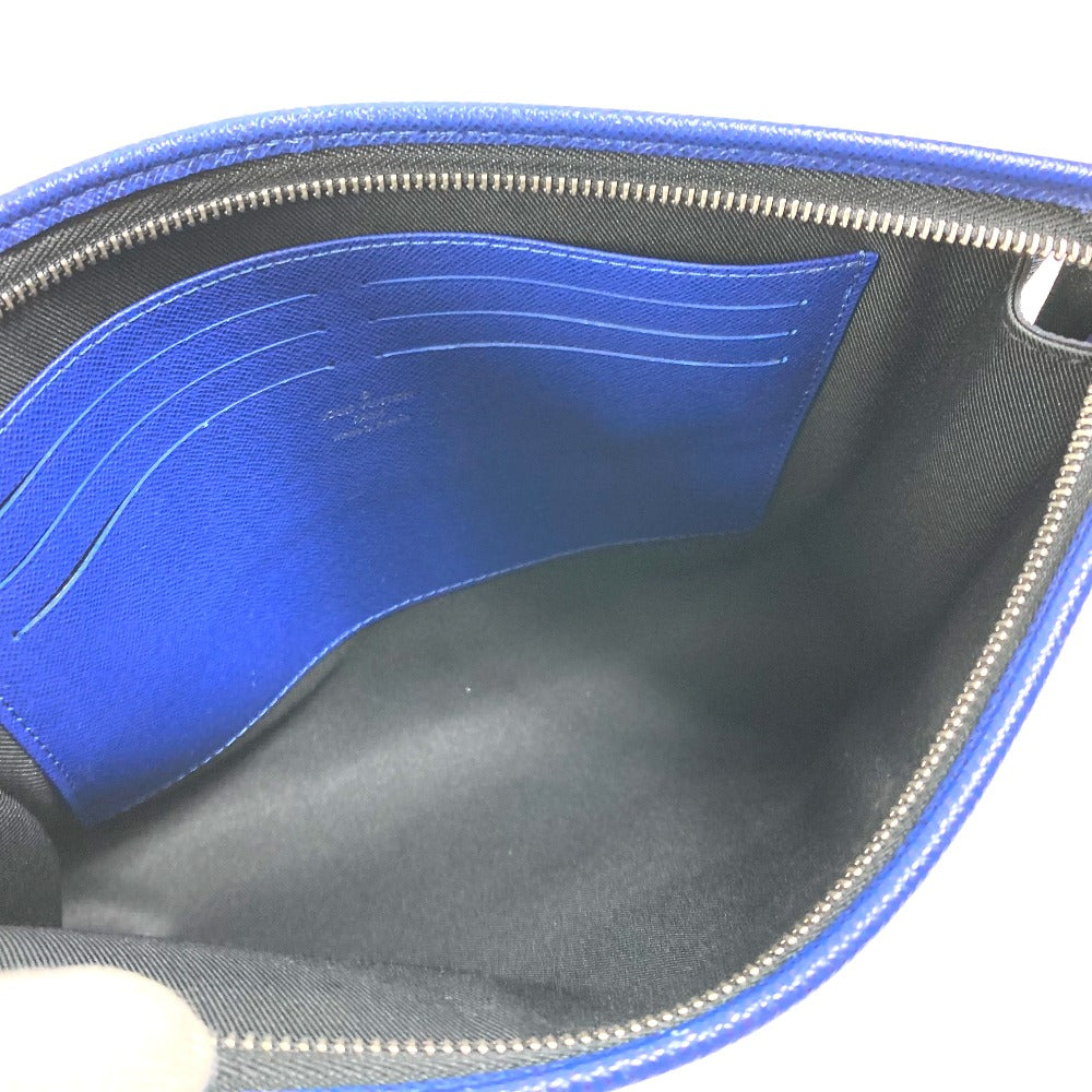 LOUIS VUITTON business bag M30575 Taiga Leather blue Taiga Pochette Voyage MM mens  d