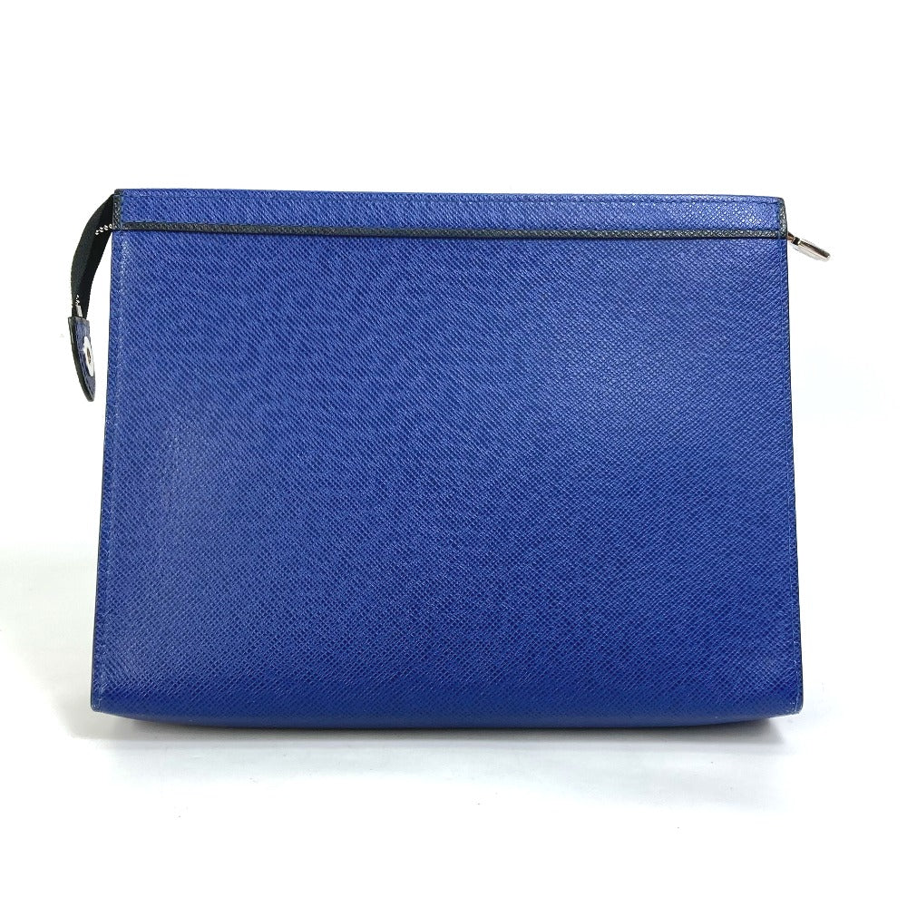 LOUIS VUITTON business bag M30575 Taiga Leather blue Taiga Pochette Voyage MM mens  d