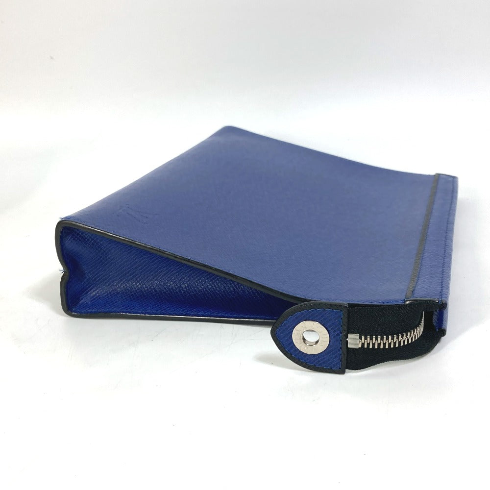 LOUIS VUITTON business bag M30575 Taiga Leather blue Taiga Pochette Voyage MM mens  d