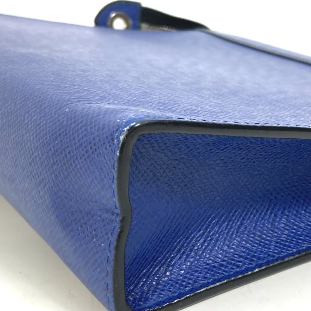 LOUIS VUITTON business bag M30575 Taiga Leather blue Taiga Pochette Voyage MM mens  d