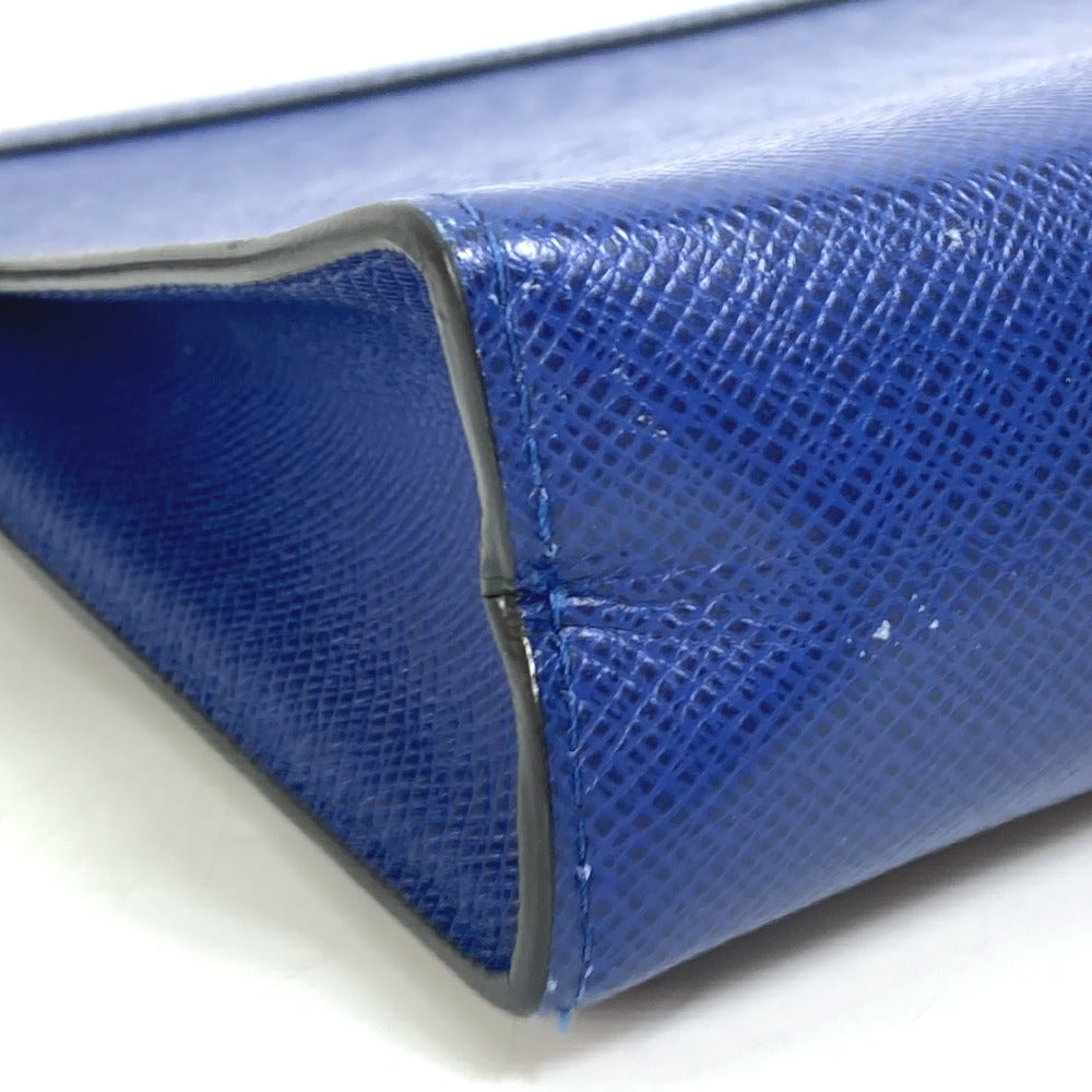 LOUIS VUITTON business bag M30575 Taiga Leather blue Taiga Pochette Voyage MM mens  d