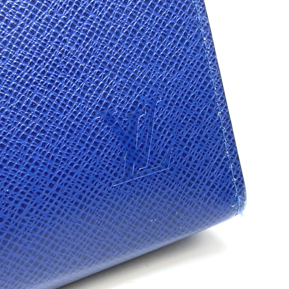 LOUIS VUITTON business bag M30575 Taiga Leather blue Taiga Pochette Voyage MM mens  d