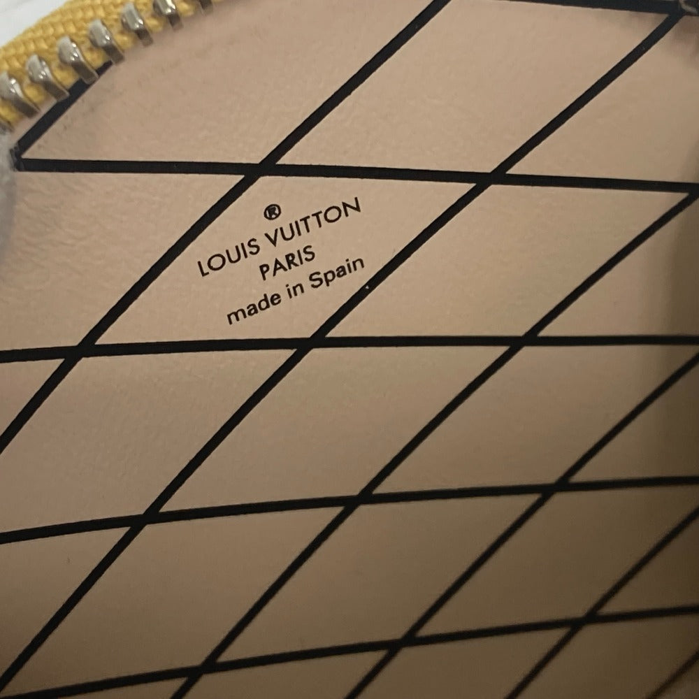 LOUIS VUITTON Coin case M52747 leather beige Wallet Coin Pocket with Chain Micro-Bowat-Shapo mens  d