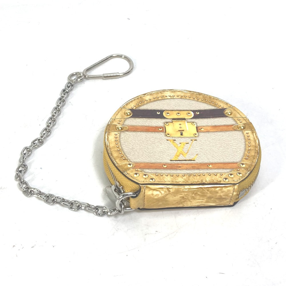 LOUIS VUITTON Coin case M52747 leather beige Wallet Coin Pocket with Chain Micro-Bowat-Shapo mens  d