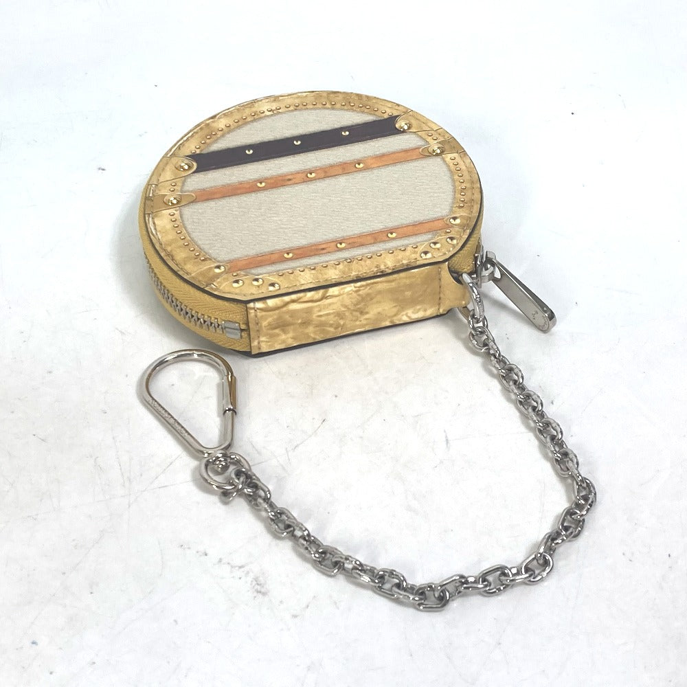 LOUIS VUITTON Coin case M52747 leather beige Wallet Coin Pocket with Chain Micro-Bowat-Shapo mens  d