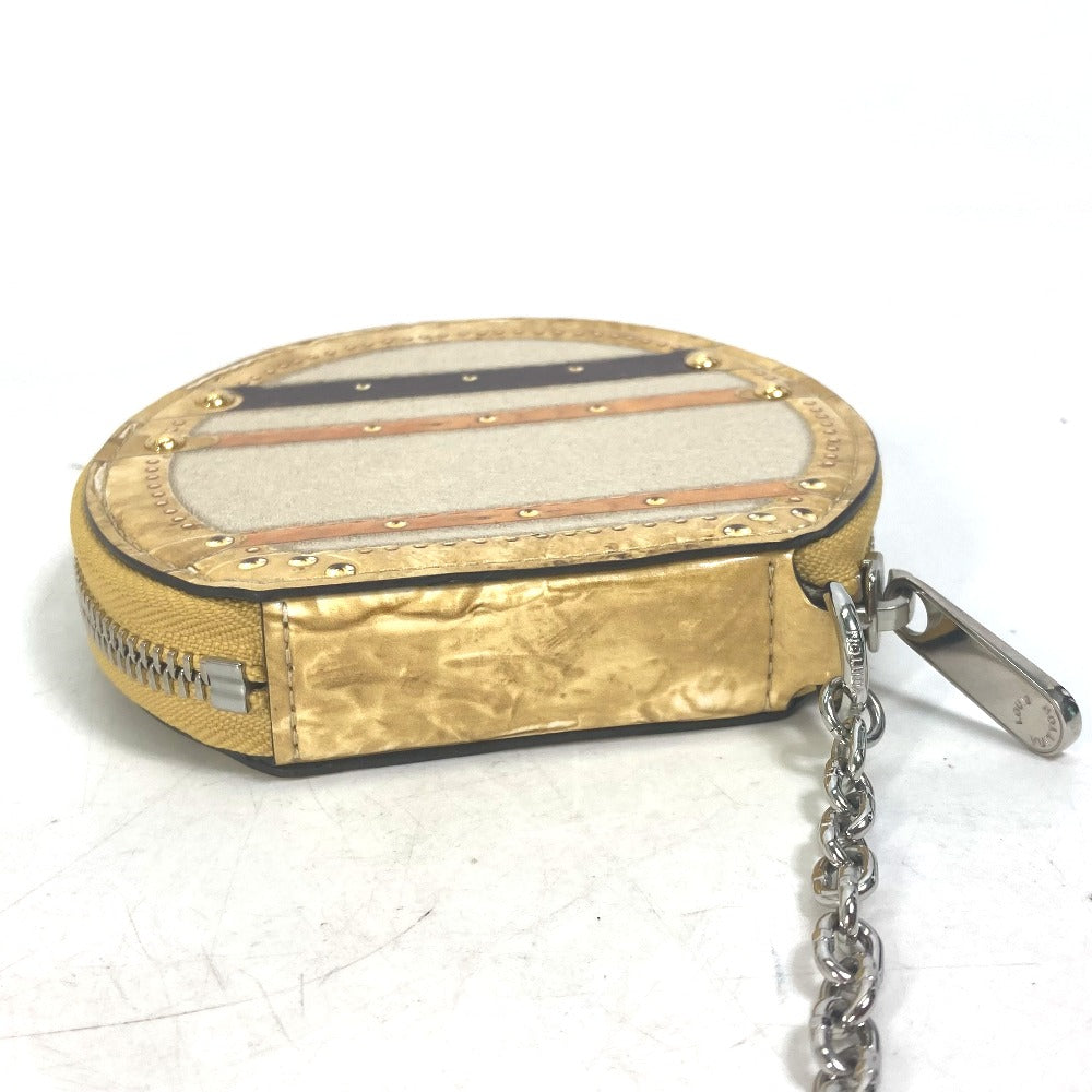 LOUIS VUITTON Coin case M52747 leather beige Wallet Coin Pocket with Chain Micro-Bowat-Shapo mens  d