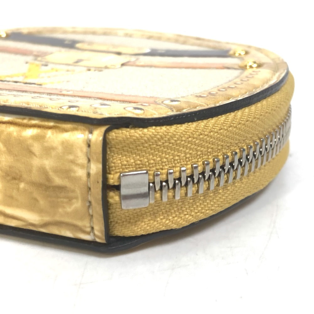 LOUIS VUITTON Coin case M52747 leather beige Wallet Coin Pocket with Chain Micro-Bowat-Shapo mens  d