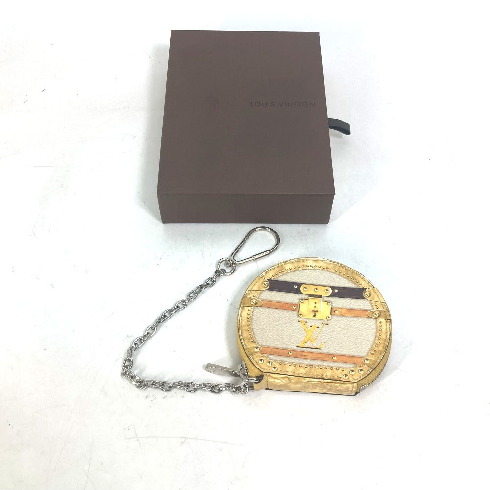 LOUIS VUITTON Coin case M52747 leather beige Wallet Coin Pocket with Chain Micro-Bowat-Shapo mens  d