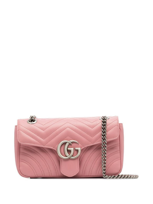 Gucci - small Marmont shoulder bag - women - Leather - One Size - PINK