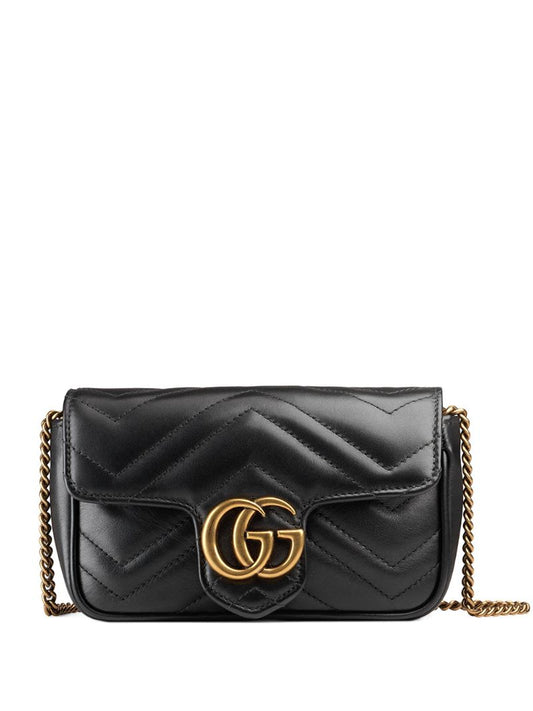 Gucci - GG Marmont matelassé leather mini bag - women - Leather/Gold Plated Metal - One Size - Black
