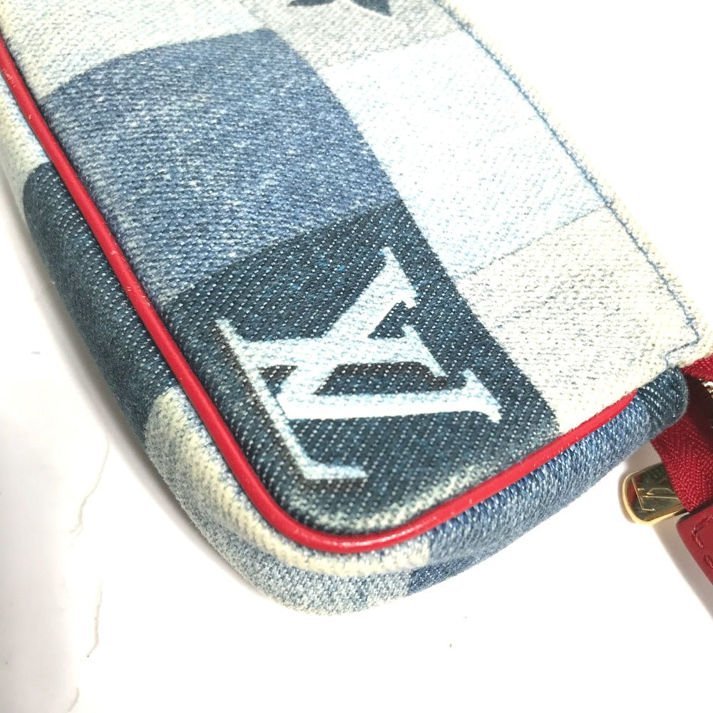 LOUIS VUITTON Coin case M68760 denim blue Monogram denim Micro pochette Accessoires Women  d