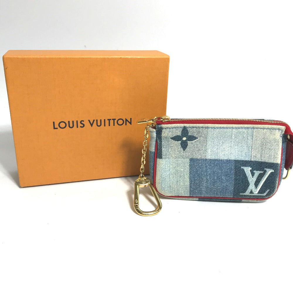 LOUIS VUITTON Coin case M68760 denim blue Monogram denim Micro pochette Accessoires Women  d