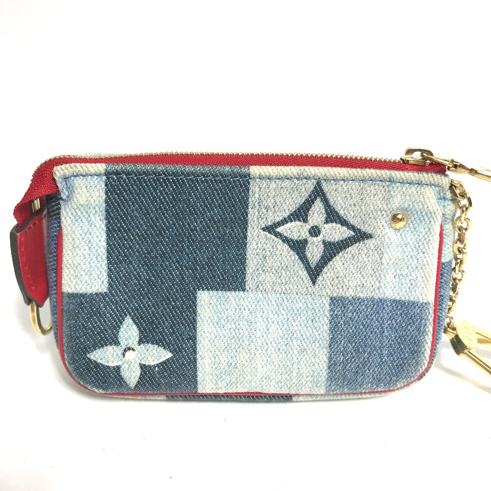 LOUIS VUITTON Coin case M68760 denim blue Monogram denim Micro pochette Accessoires Women  d