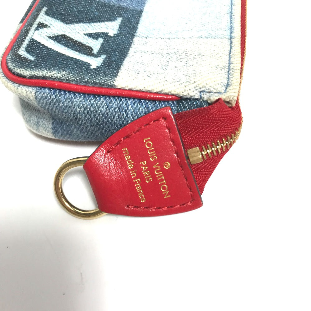 LOUIS VUITTON Coin case M68760 denim blue Monogram denim Micro pochette Accessoires Women  d