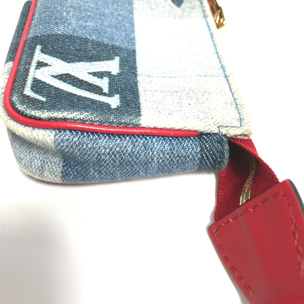 LOUIS VUITTON Coin case M68760 denim blue Monogram denim Micro pochette Accessoires Women  d